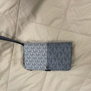Michael Kors blue wristlet. Brand new.